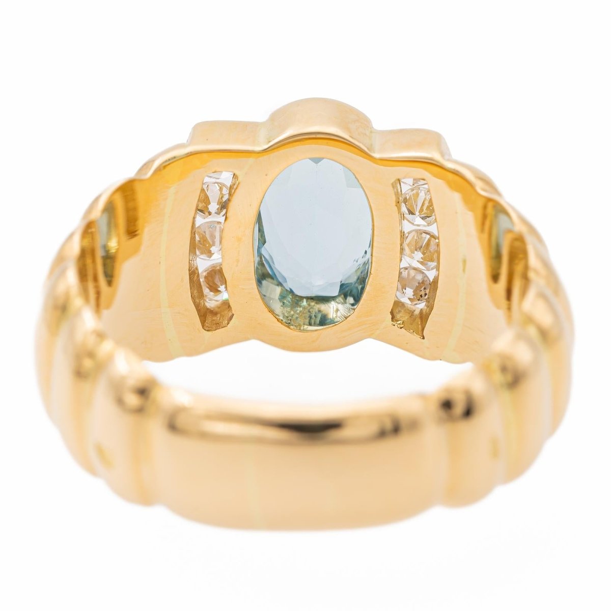 Bague Bandeau en or jaune, topaze et diamants - Castafiore