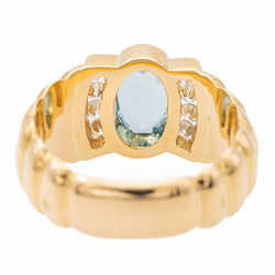 Bague Bandeau en or jaune, topaze et diamants - Castafiore