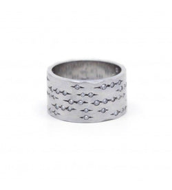 Bague Bandeau H.STERN "Code", en or blanc et diamants - Castafiore
