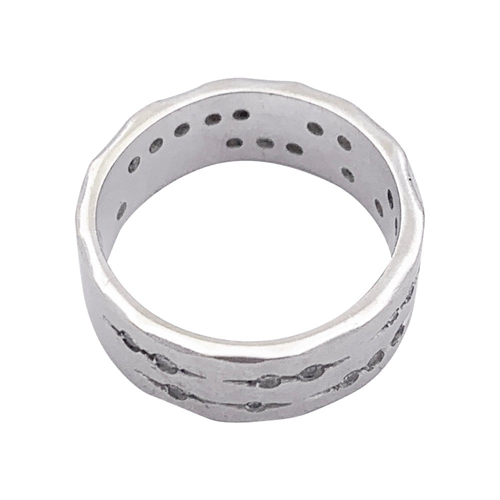 Bague Bandeau H.STERN "Code" en or blanc et diamants - Castafiore