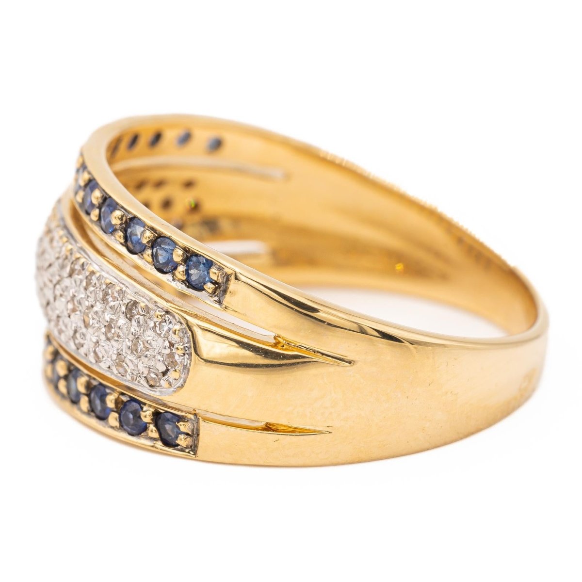 Bague Bandeau Or jaune Diamant - Castafiore