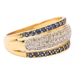 Bague Bandeau Or jaune Diamant - Castafiore