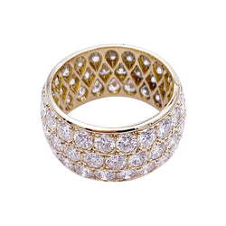 Bague bandeau, or jaune, diamants. - Castafiore