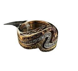 Bague Bandeau trois ors et diamants - Castafiore