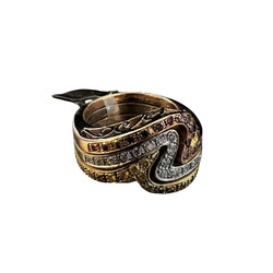 Bague Bandeau trois ors et diamants - Castafiore