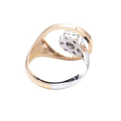 Bague bicolore en or rose , or blanc et diamants - Castafiore