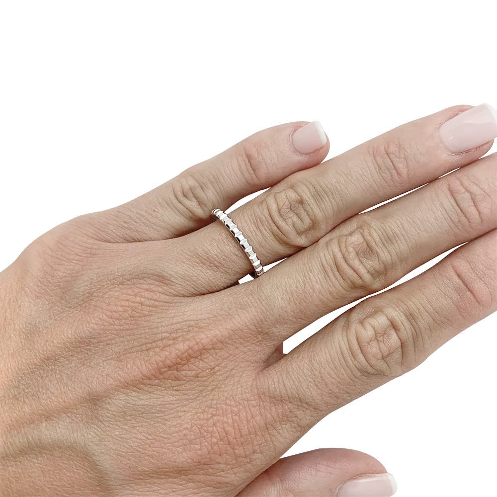 Bague Boucheron "Clou de Paris" en platine - Castafiore