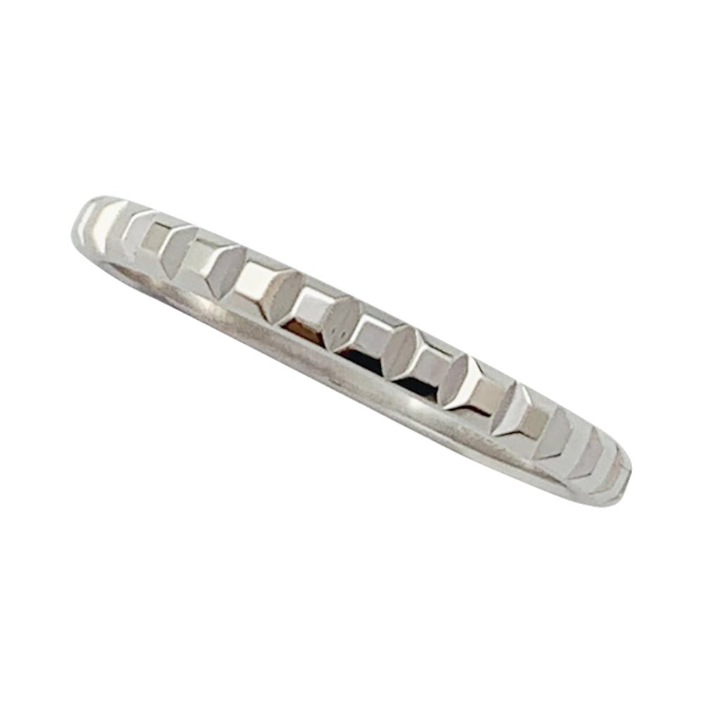 Bague Boucheron "Clou de Paris" en platine - Castafiore