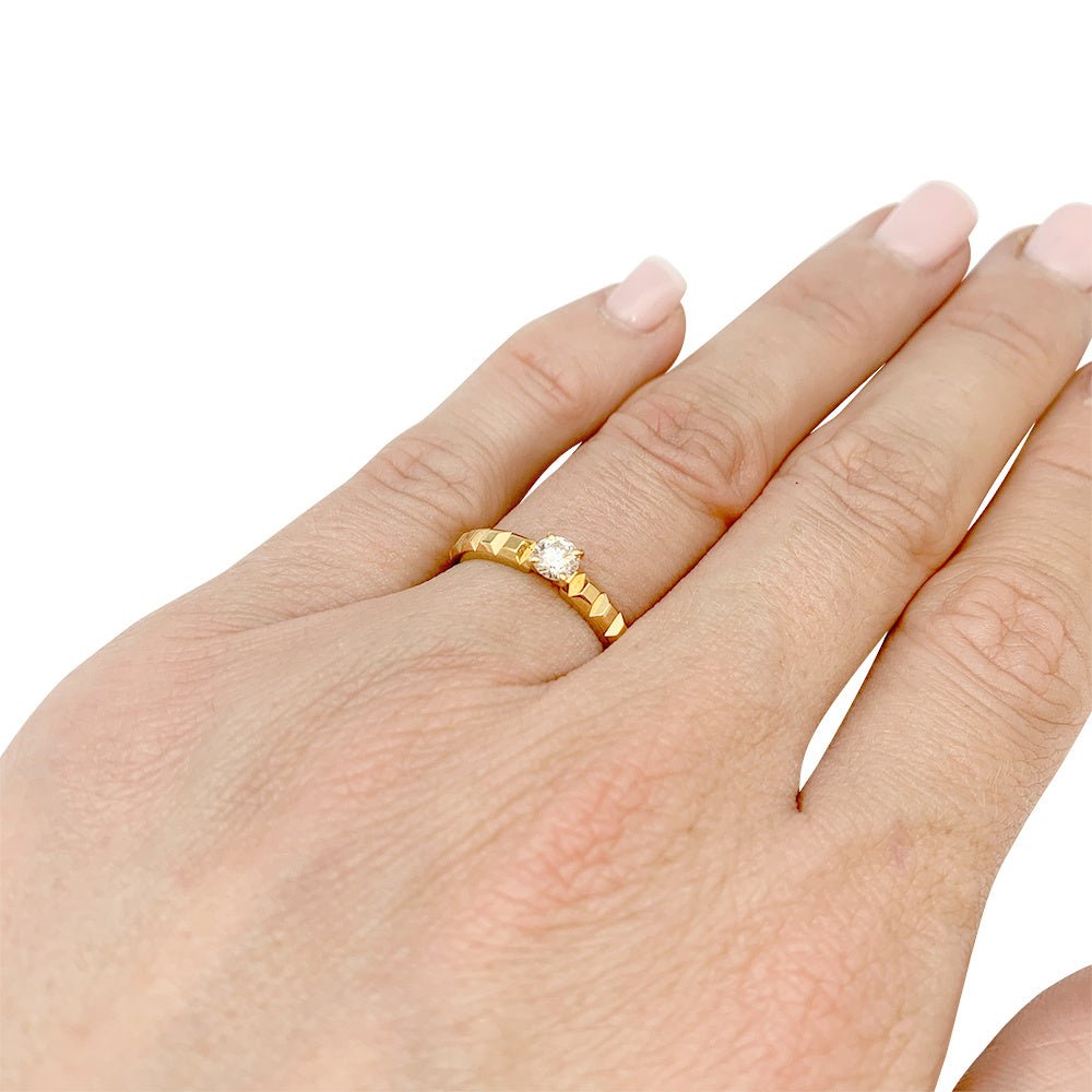 Bague Boucheron, "Clou de Paris", or jaune, diamant - Castafiore