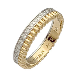 Bague Boucheron, “Quatre Radiant Edition Grosgrain”, deux ors et diamants - Castafiore