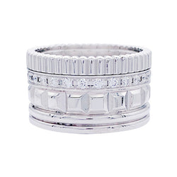 Bague Boucheron, "Quatre Radiant Edition", or blanc, diamants. - Castafiore