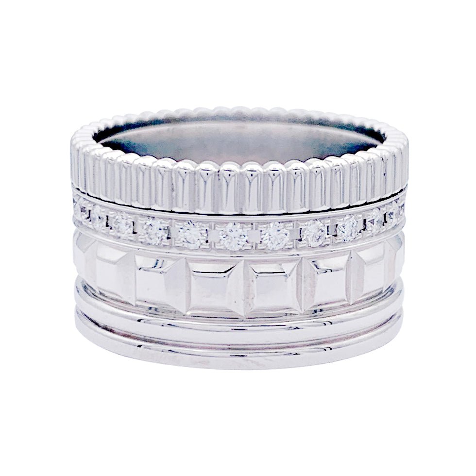 Bague Boucheron, "Quatre Radiant Edition", or blanc, diamants. - Castafiore