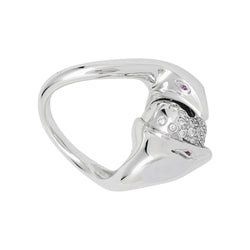 Bague Boucheron, "Trouble", or blanc, diamants - Castafiore