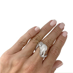 Bague Boucheron, "Trouble", or blanc, diamants - Castafiore