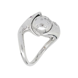 Bague Boucheron, "Trouble", or blanc, diamants - Castafiore