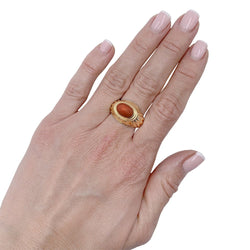 Bague Boucheron,"Jaïpur", or jaune, corail - Castafiore