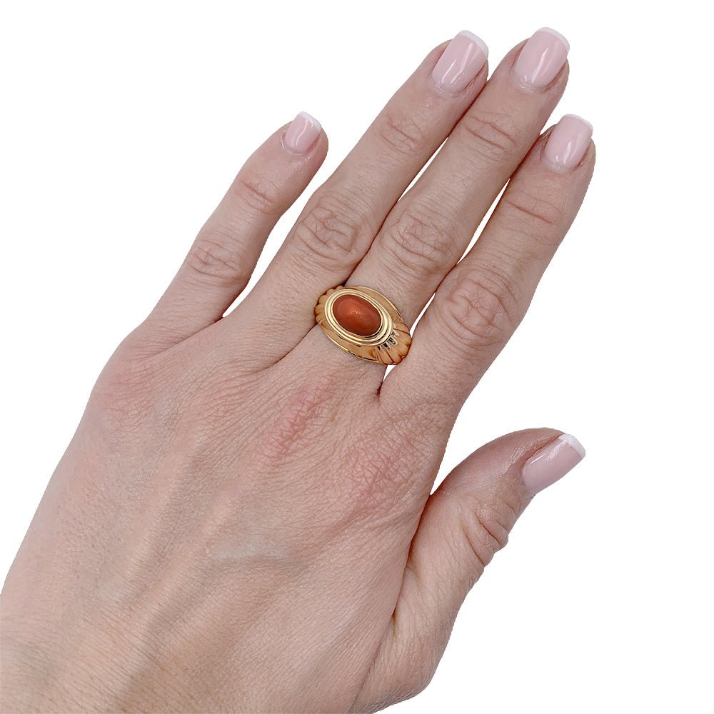 Bague Boucheron,"Jaïpur", or jaune, corail - Castafiore