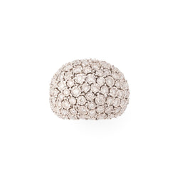 Bague Boule Cocktail en or blanc et diamants - Castafiore