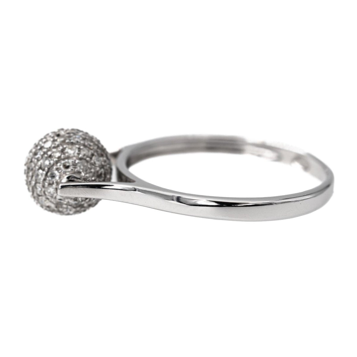 Bague Boule en or blanc et diamant - Castafiore
