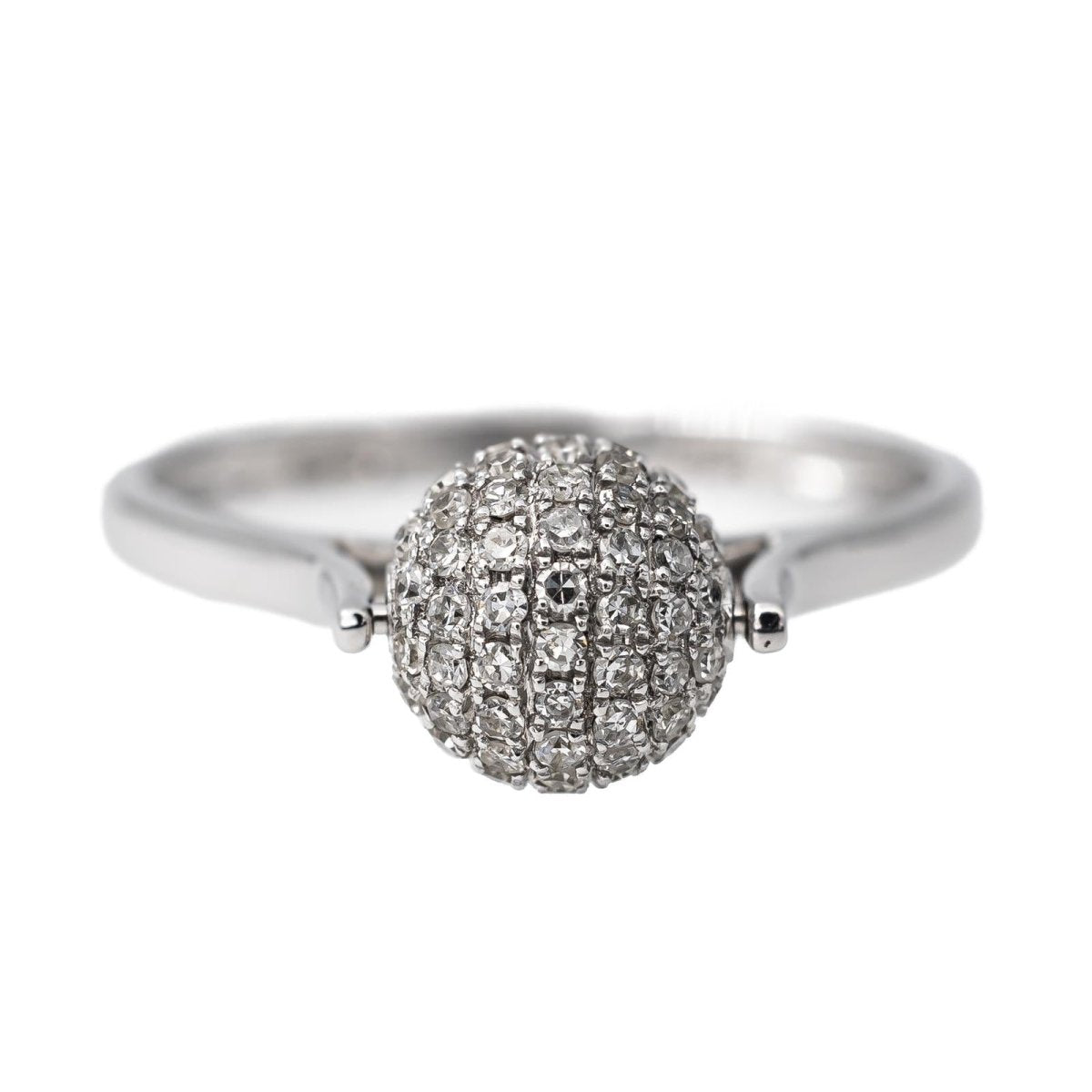 Bague Boule en or blanc et diamant - Castafiore
