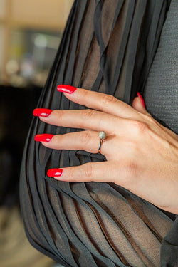 Bague Boule en or blanc et diamant - Castafiore