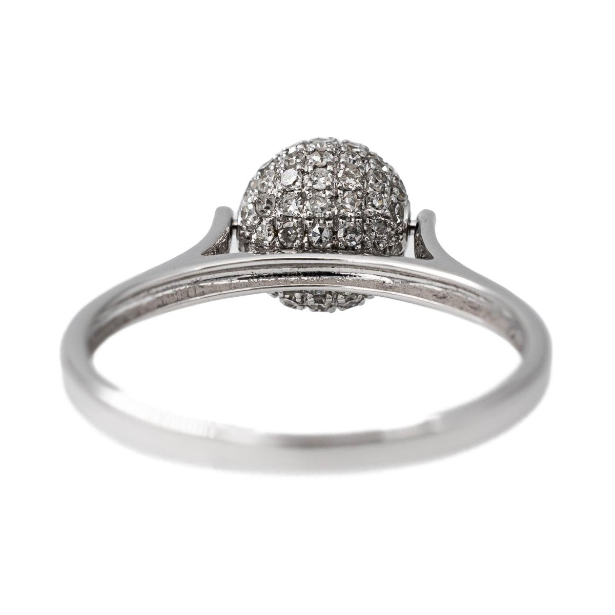 Bague Boule en or blanc et diamant - Castafiore