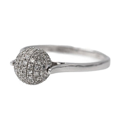 Bague Boule en or blanc et diamant - Castafiore