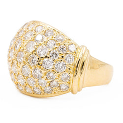 Bague Boule en or jaune et diamant - Castafiore