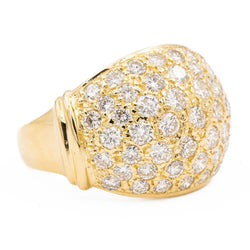 Bague Boule en or jaune et diamant - Castafiore