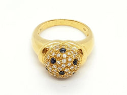 Bague Boule en or jaune et diamants - Castafiore