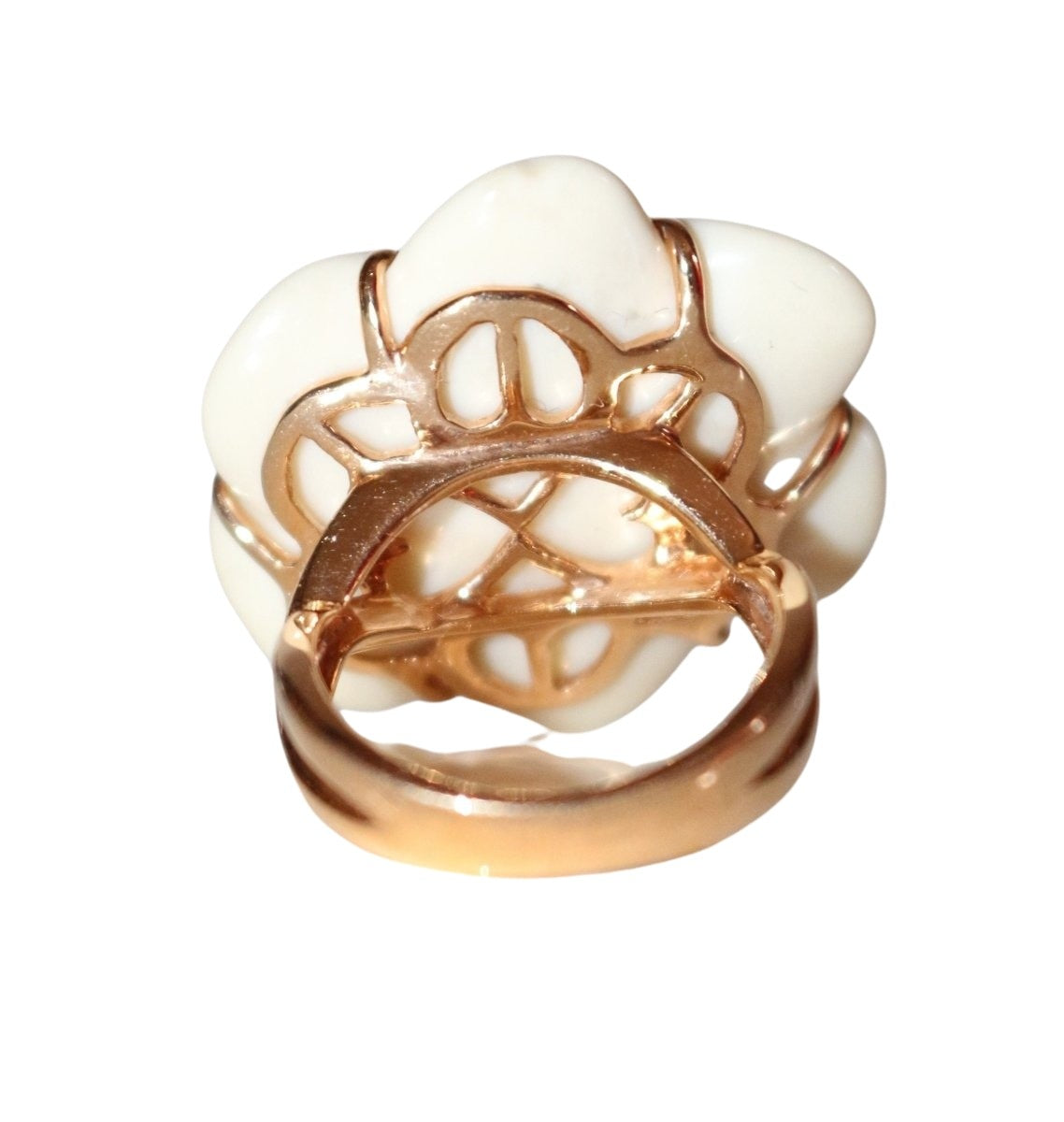 Bague BRANAR Camélia en or rose, saphir, améthystes et opale - Castafiore