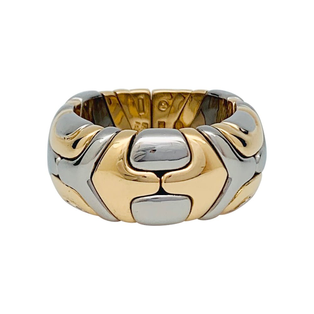 Bague Bulgari, "Alveare", or jaune et acier - Castafiore