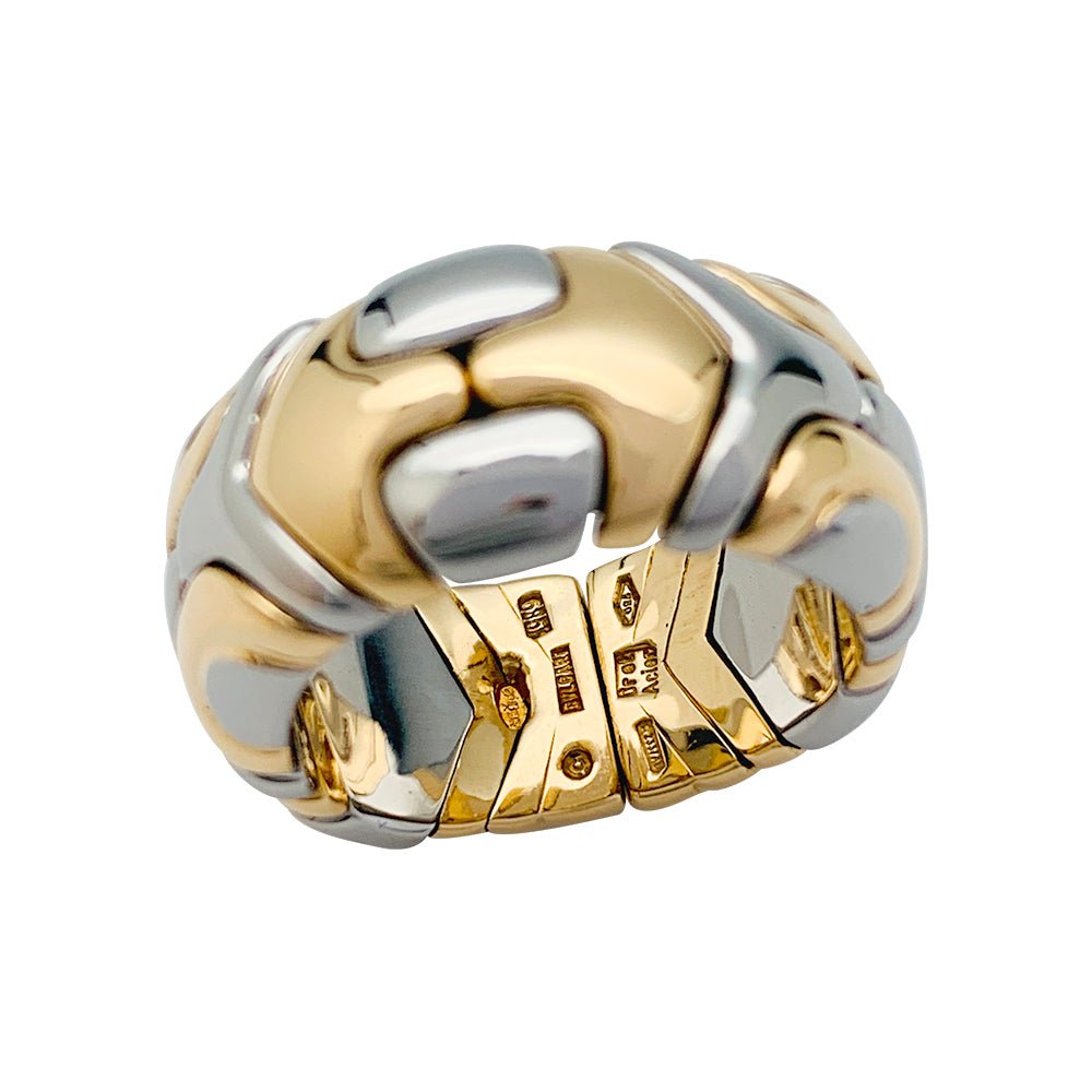 Bague Bulgari, "Alveare", or jaune et acier - Castafiore