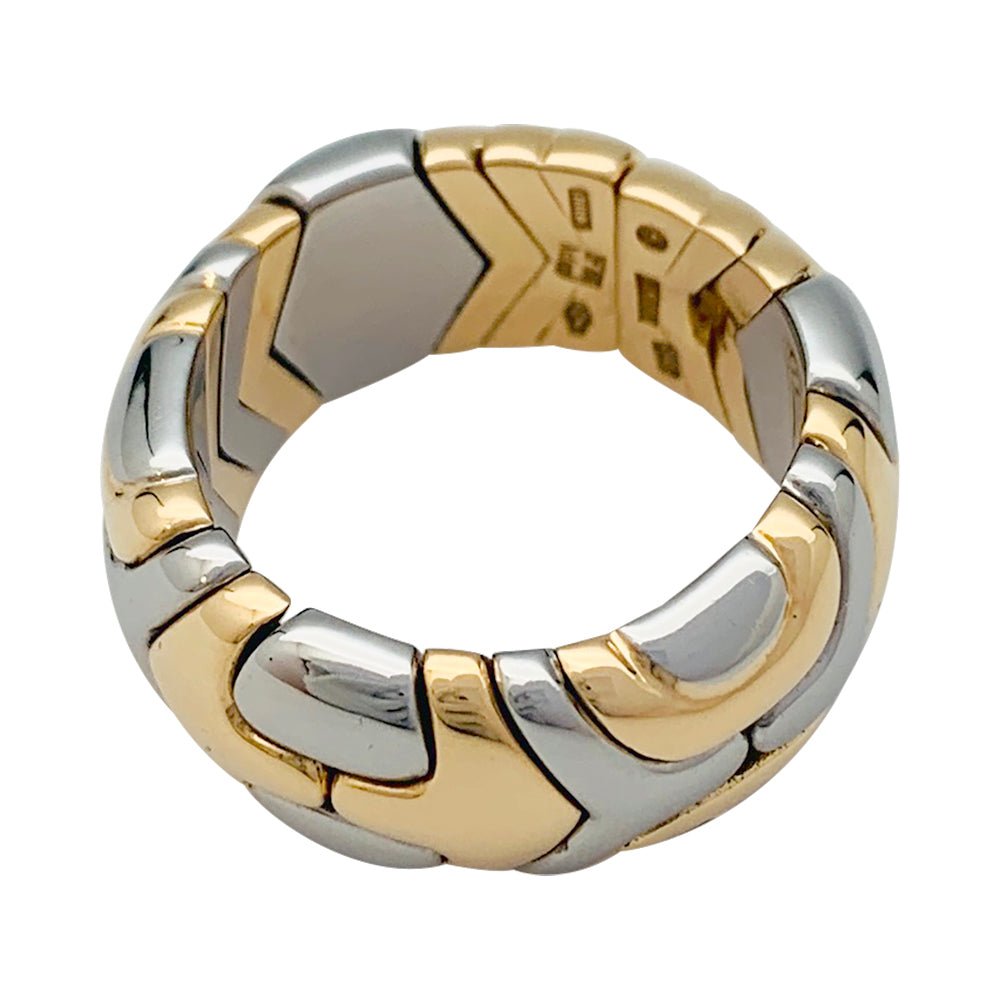 Bague Bulgari, "Alveare", or jaune et acier - Castafiore
