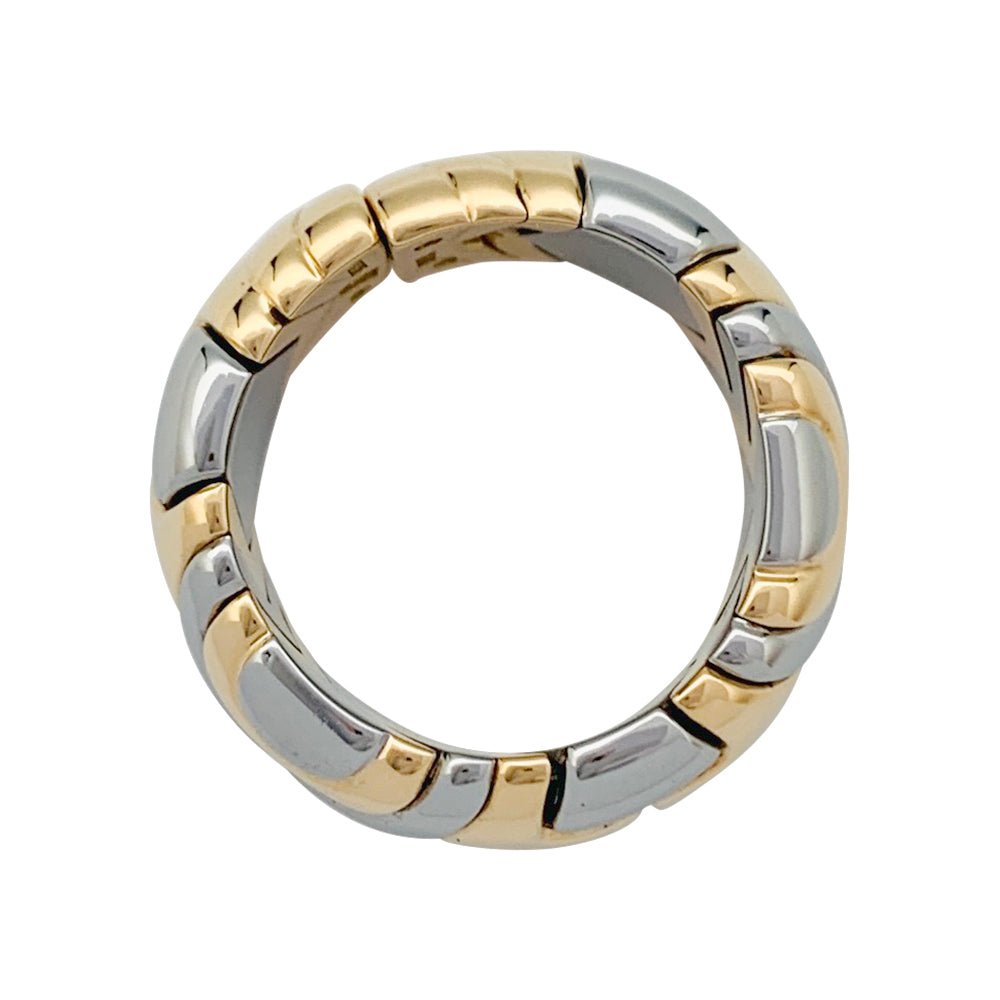 Bague Bulgari, "Alveare", or jaune et acier - Castafiore