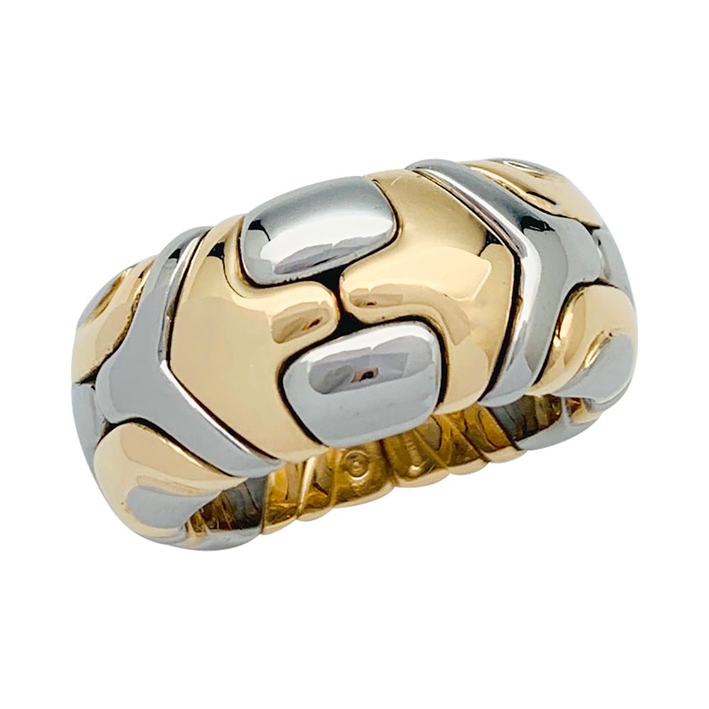 Bague Bulgari, "Alveare", or jaune et acier - Castafiore