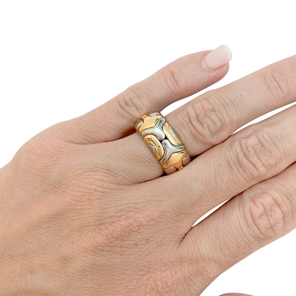 Bague Bulgari, "Alveare", or jaune et acier - Castafiore