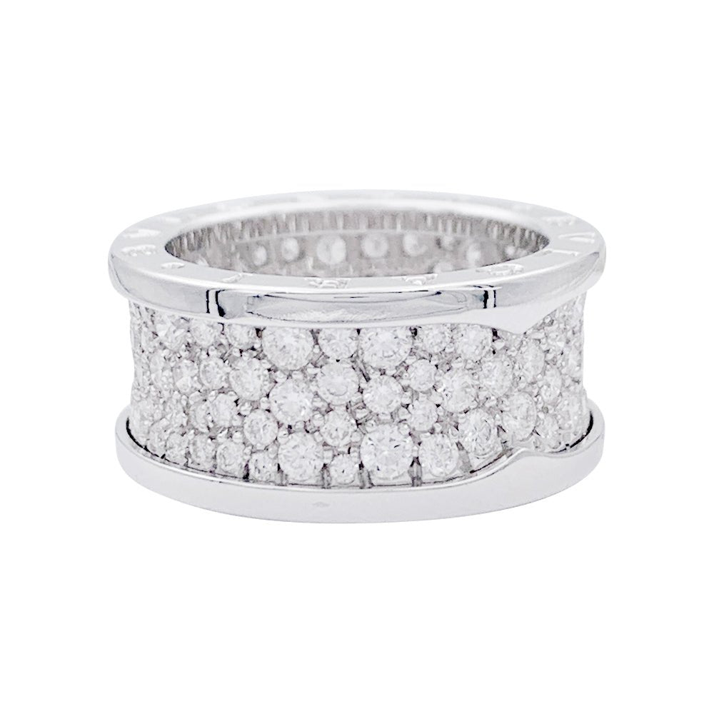 Bague BULGARI "B.Zero1" en or blanc et diamants. - Castafiore
