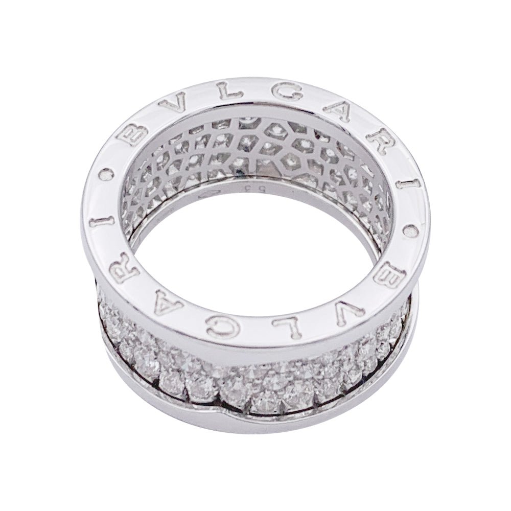 Bague BULGARI "B.Zero1" en or blanc et diamants. - Castafiore