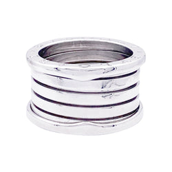 Bague Bulgari, “B.Zero1”, or blanc, trés grand modèle. - Castafiore