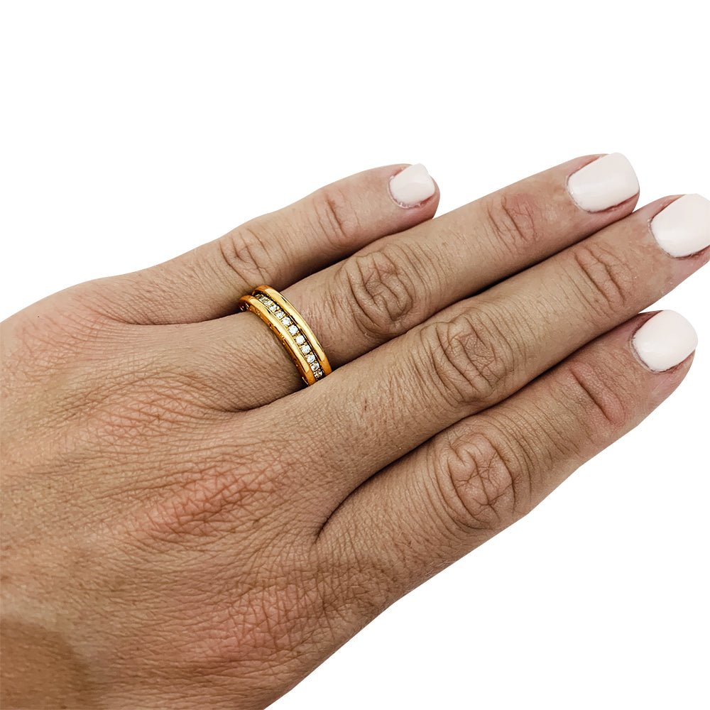 Bague "B.Zero1"BULGARI, or jaune et diamants - Castafiore