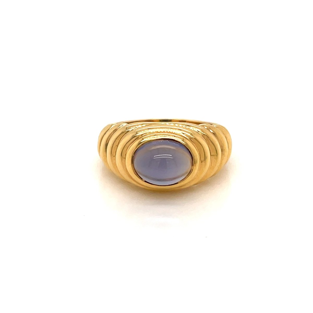 Bague Cabochon BULGARI, or jaune et cordiérite - Castafiore