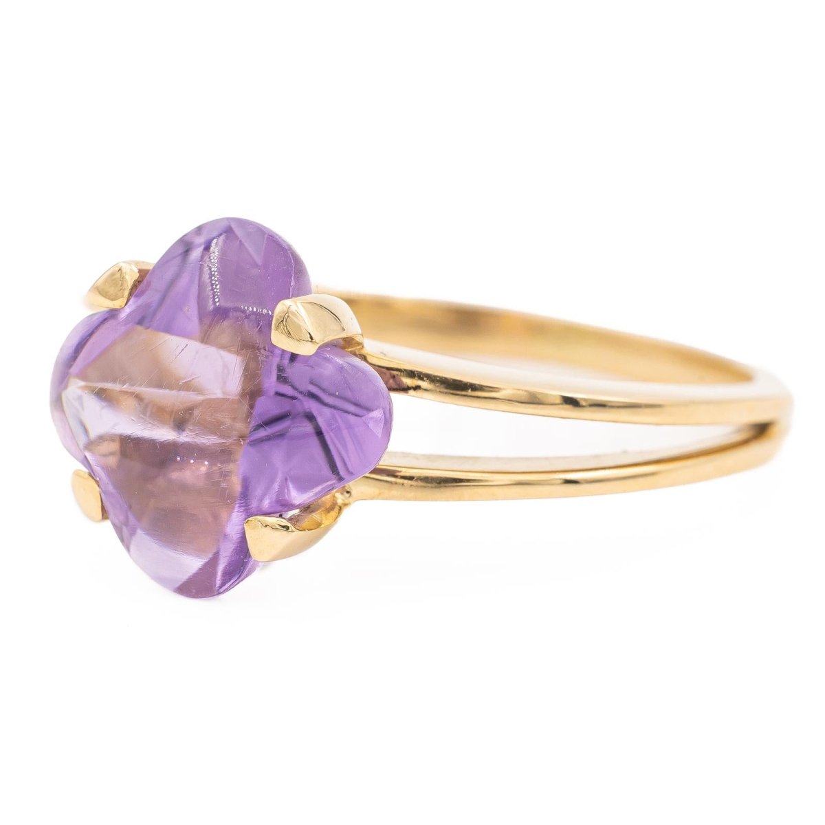 Bague CACHAREL en or jaune et améthyste - Castafiore