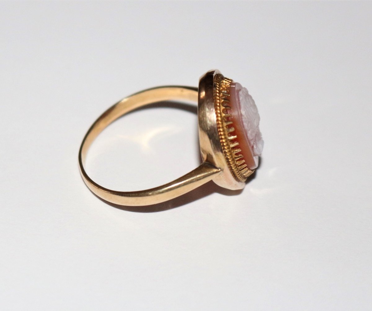 Bague Camée en or jaune et en cornaline - Castafiore
