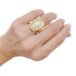 Bague CARTIER "Baignoire" en or jaune et diamants - Castafiore