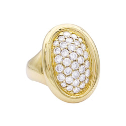 Bague CARTIER "Baignoire" en or jaune et diamants - Castafiore
