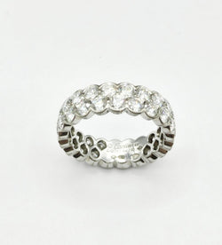 Bague CARTIER "Broderie" en or blanc et diamants - Castafiore
