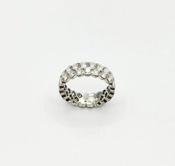Bague CARTIER "Broderie" en or blanc et diamants - Castafiore