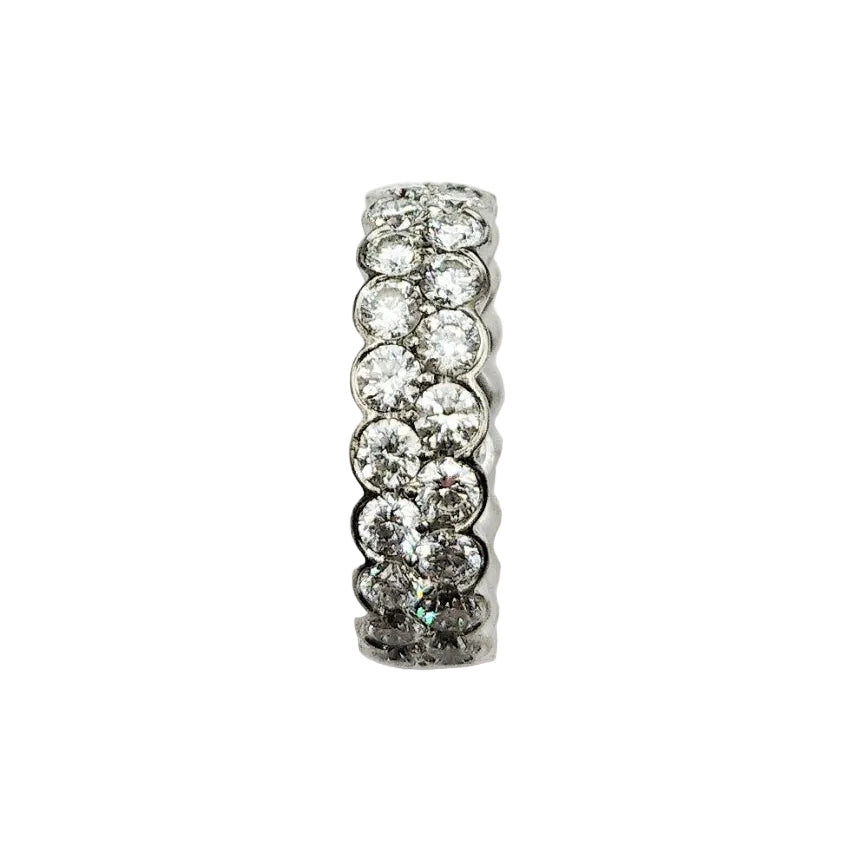 Bague CARTIER "Broderie" en or blanc et diamants - Castafiore