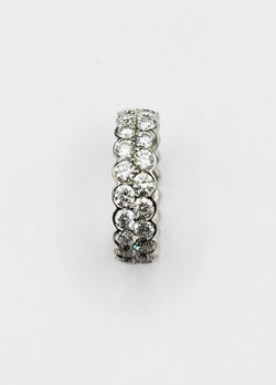 Bague CARTIER "Broderie" en or blanc et diamants - Castafiore